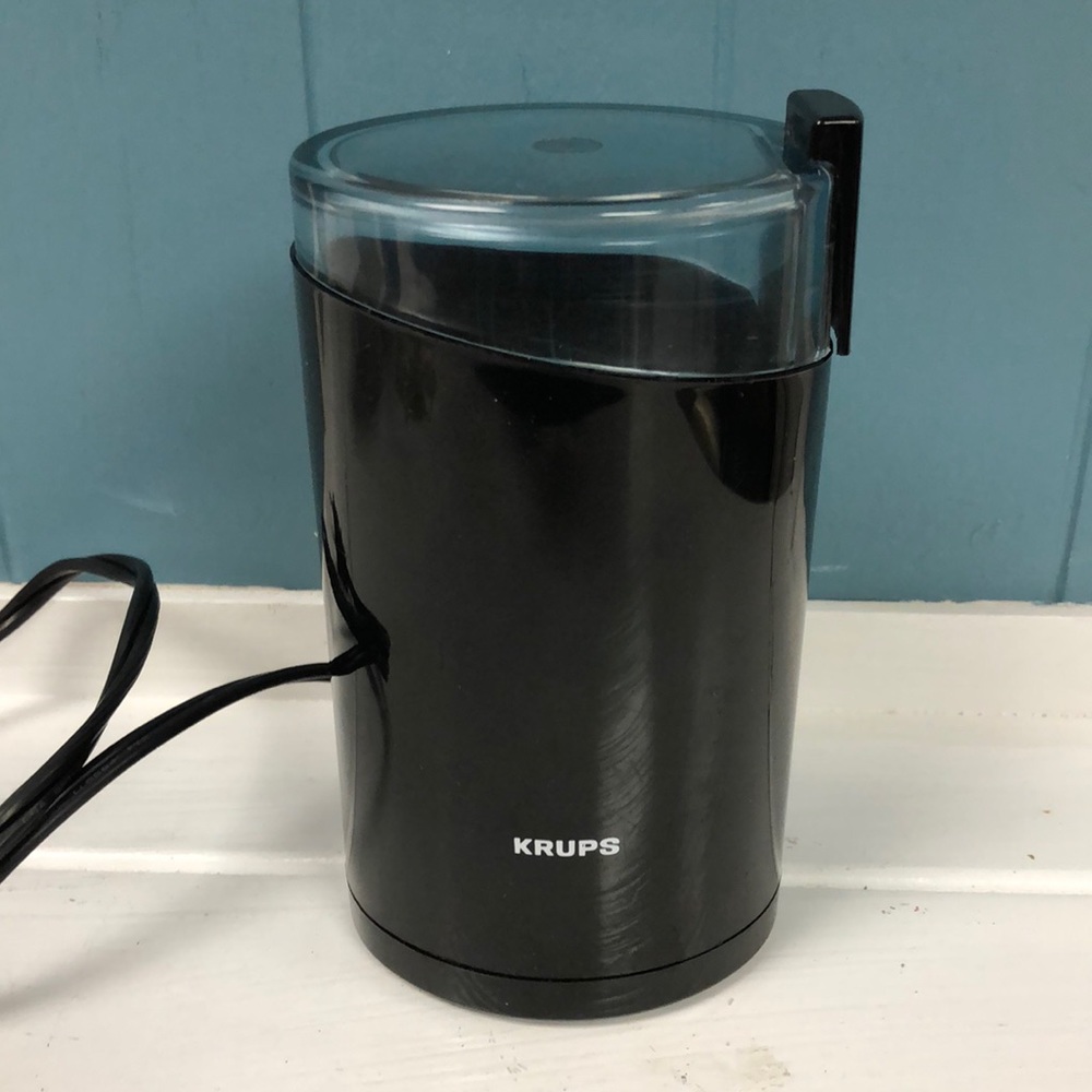 Krups F2034251 Electric Spice and Coffee‎ Grinder, Stainless Steel Blades, Black